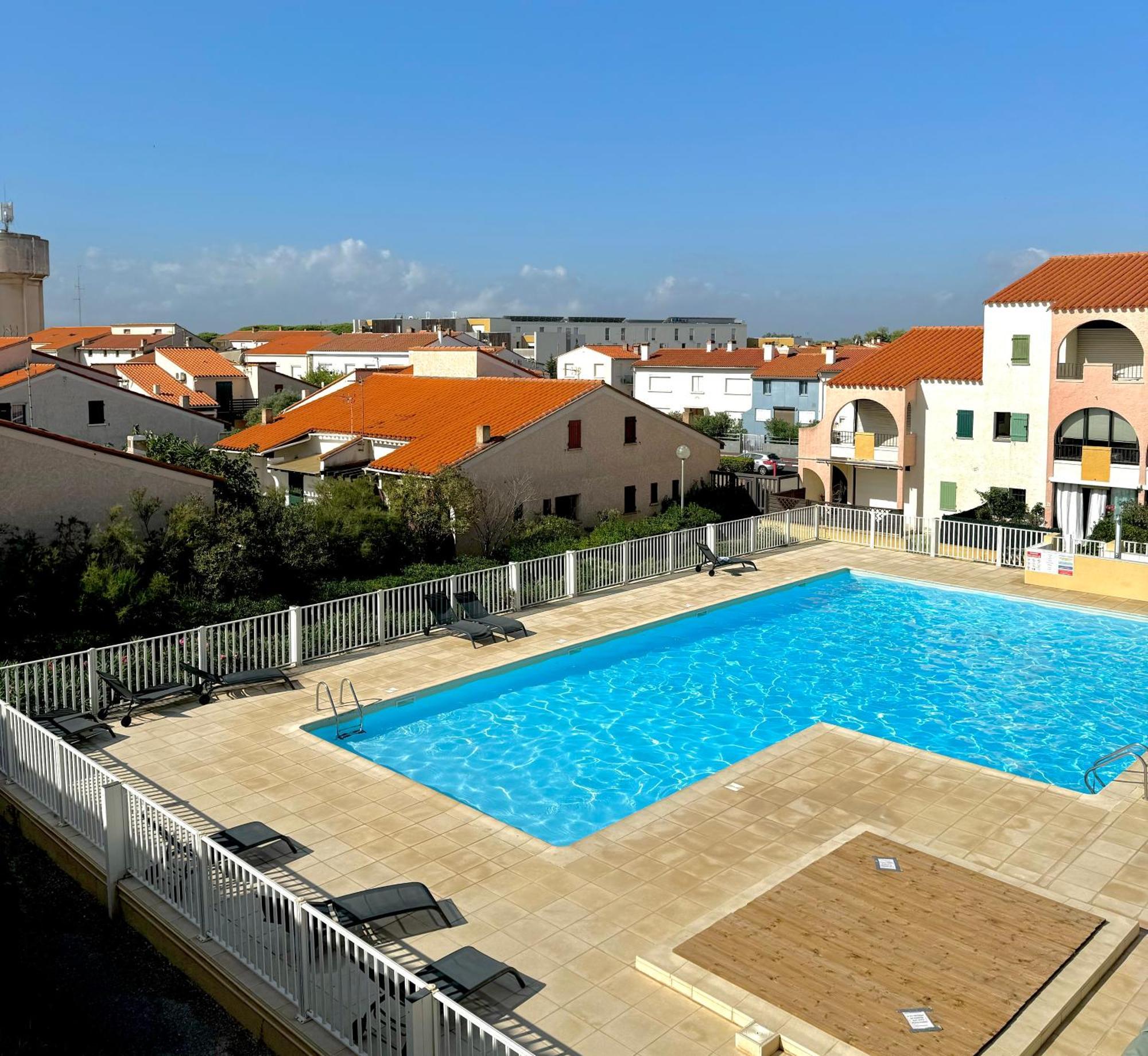 Appartement 4 personnes piscine 300 plage 4PB287 Le Barcarès Extérieur photo